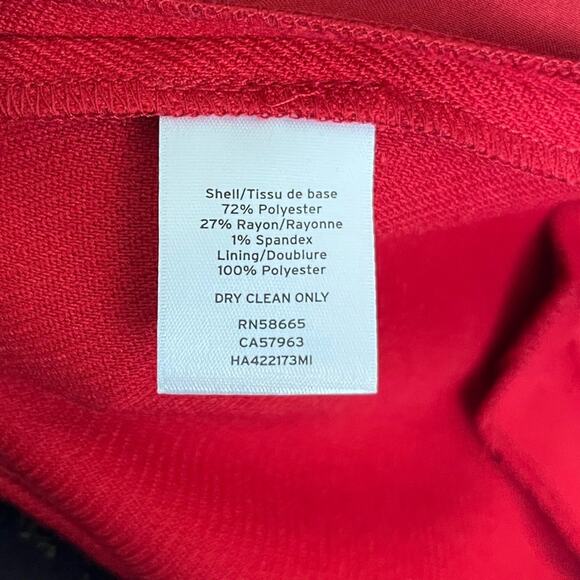 HALOGEN X ATLANTIC-PACIFIC Red Button Detail Kick Flare Pants Women Plus Size 22 - Picture 6 of 7